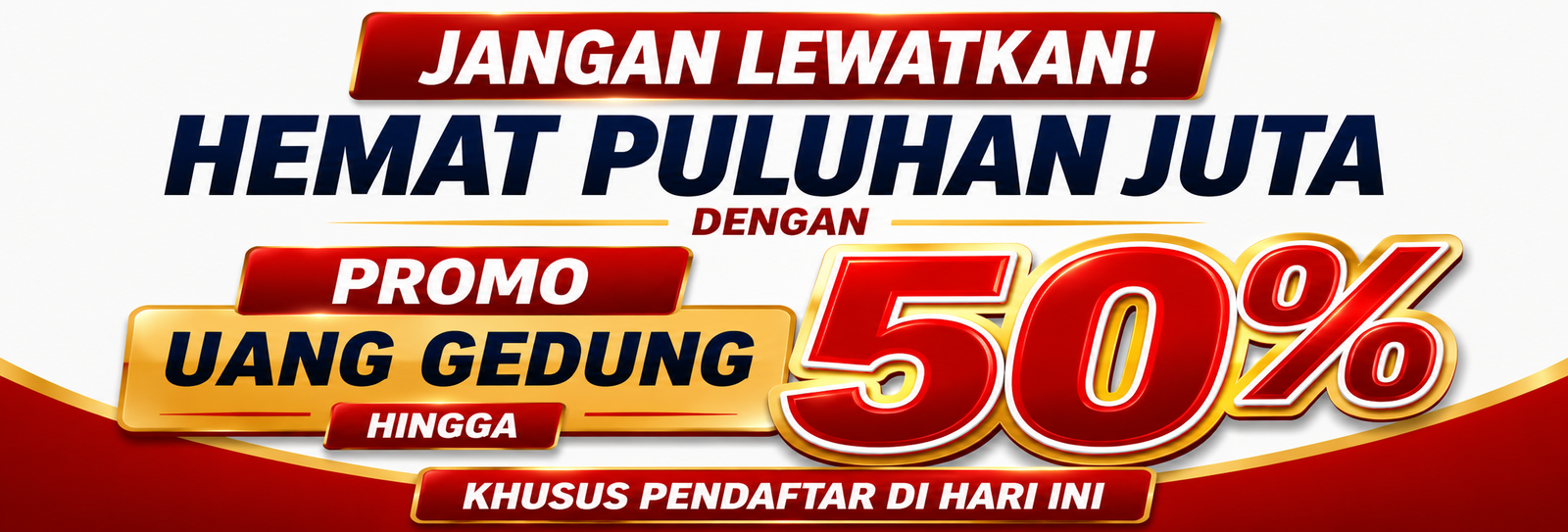 promo uang gedung 50%
